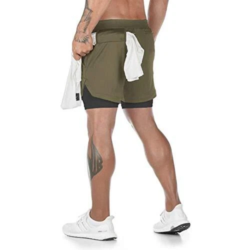 LOALIRANDO SHORTS DE Sport Homme Doubl avec Poche pour T l phone