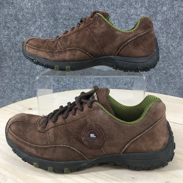 Ralph Lauren Shoes Womens 6 B Polo Sport Comfort Low Sneakers Brown Suede