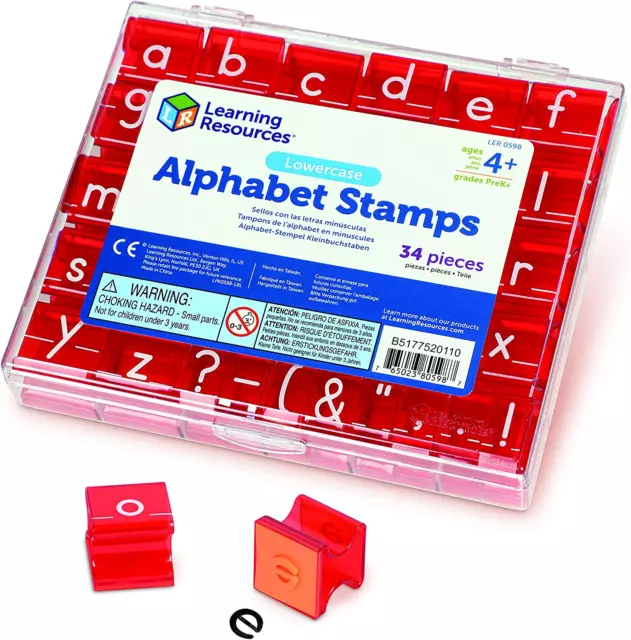 Learning Resources Lowercase Alphabet Stamps, Classroom Supplies, Alphabet Stamp