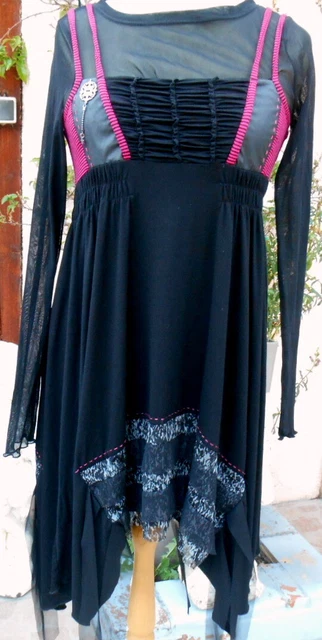 Robe D'été En Lin LMV La Mode Est à Vous - Taille 38, Couleur Saumon, Longueur Genou, Occasion TBE