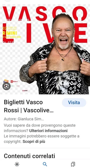 biglietto concerto vasco rossi
