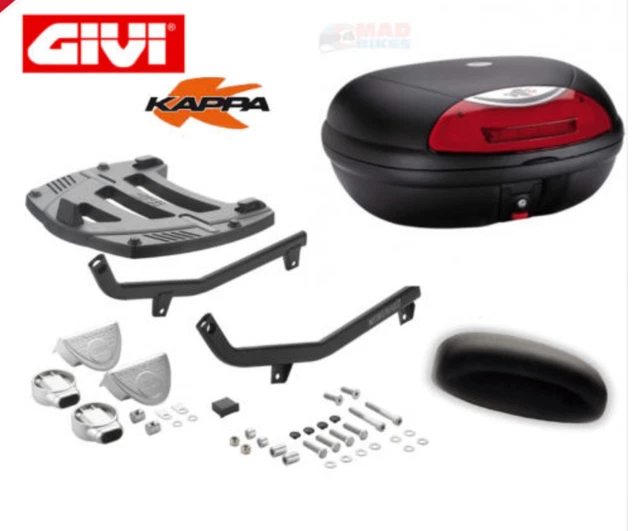 Suzuki GSF1200 GSF600 Bandit 1995-1999 Givi Rack & Kappa K48N Top Box + Backrest