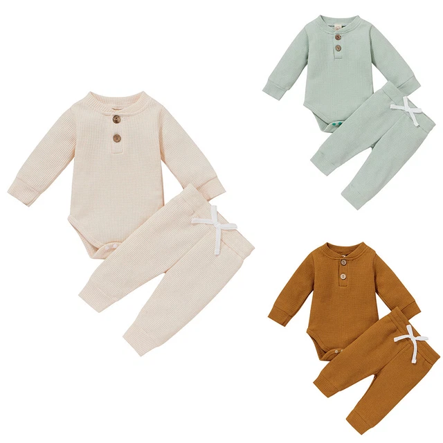Tuta neonato neonato a maniche lunghe tuta + pantaloni lunghi set abiti 3