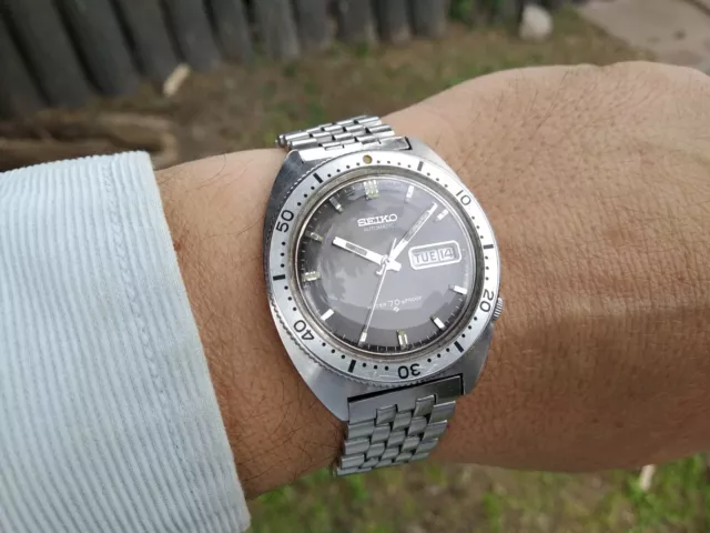 SEIKO SPORT 5 Diver Gene Kranz 6119-8460 Black Dial Very Rare Watch Vintage  1971 EUR 560,00 - PicClick IT