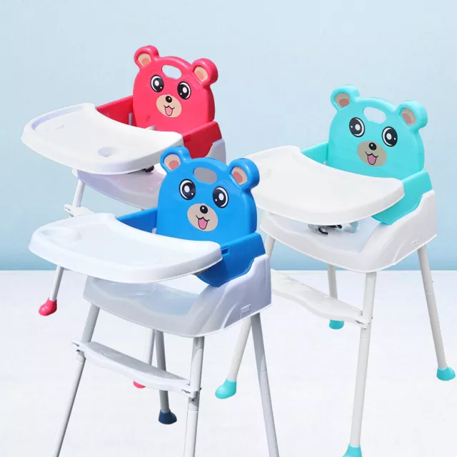 Adjustable 3-In-1 Baby Highchair Infant High Feeding Seat Toddler Table Chair