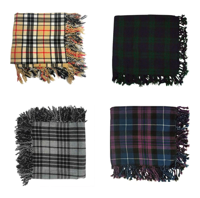 The Scotland Kilt Company Tartan Fly Plaid - 44" Square Acrylic Fringe Plaid For Kilts - View #7