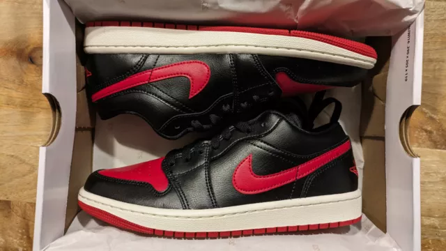 WMNS Nike Air Jordan 1 low BRED noir et rouge EUR 39