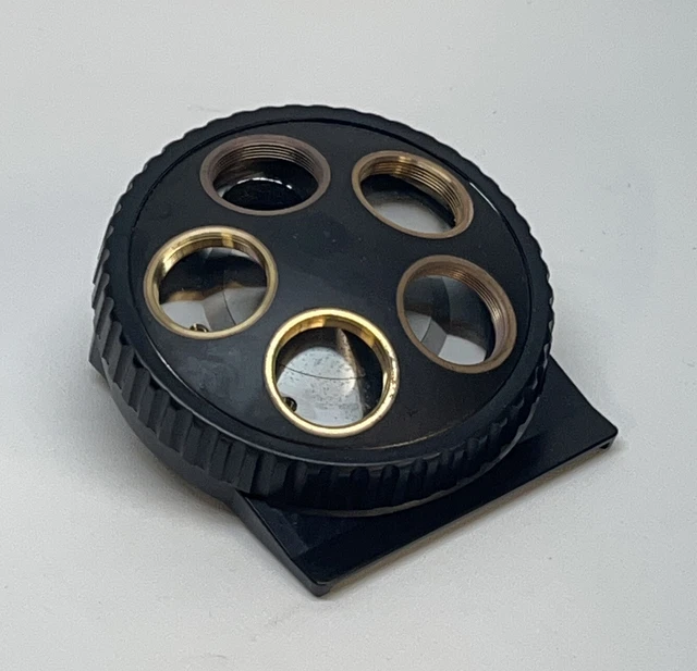 OLYMPUS 5 OBJECTIVE Quintuple Revolving Microscope Nosepiece Holder