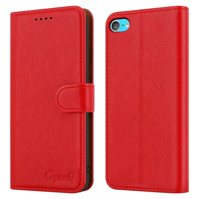 For iPod Case Leather Flip Wallet Cover For Apple iPod Touch 5th 6th 7th gen