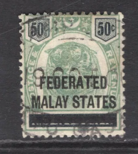 M14826 Malaysia-Federated Malay States 1900 SG8 - 50c green & black.