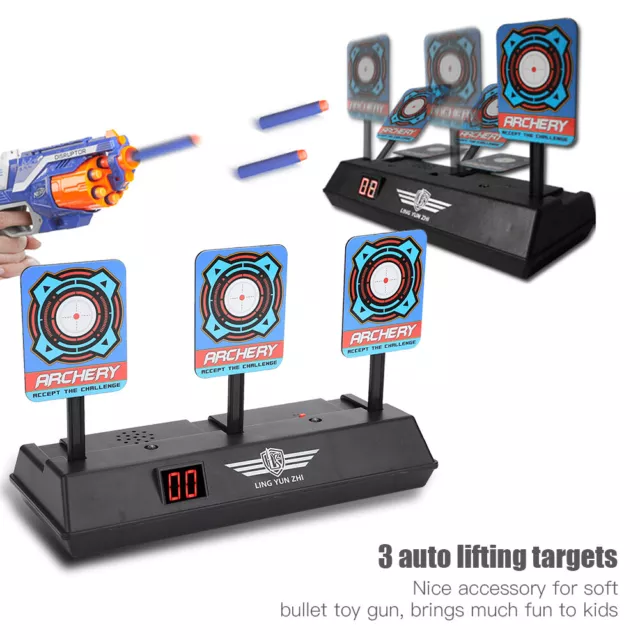 Electric Scoring Auto Reset Shooting Digital Target For Nerf Gun Toy Xmas Gift 2