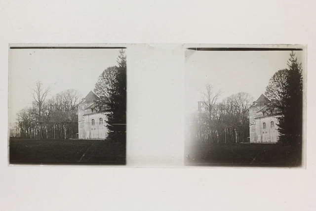 Grande demeure Petit Château France Plaque de verre stereo