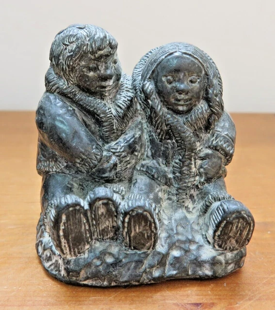 VINTAGE ORIGINAL WOLF Sculptures Of Canada Eskimo Inuit Figurine