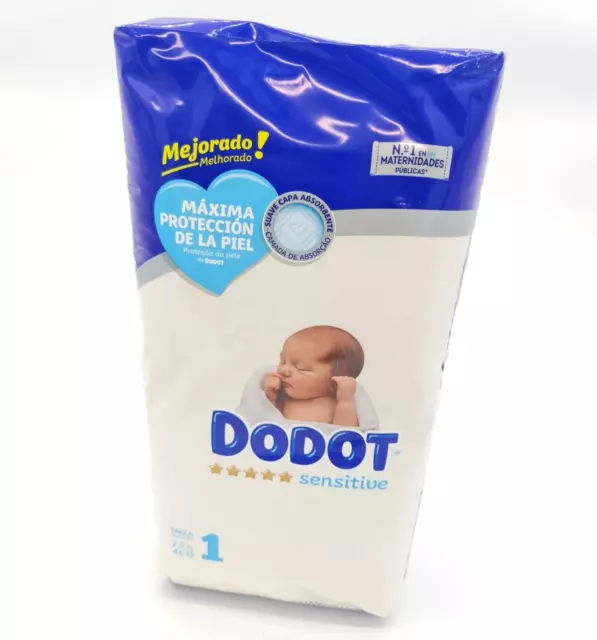 Dodot Sensitive Babywindeln Größe 1 (2-5 kg) 276 Windeln + 48 Feuchttücher