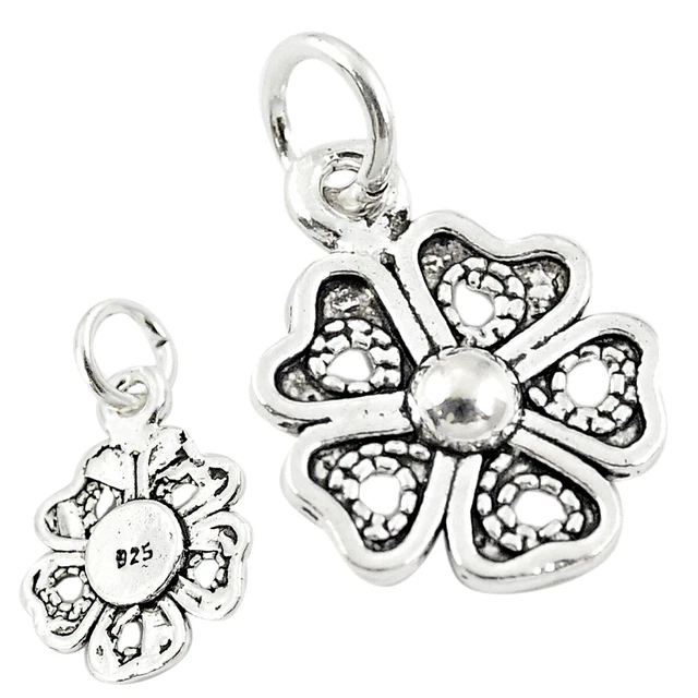 Free Shipping 2.02gms Four-leaf Clover Good Luck Baby Pendant Jewelry C21185