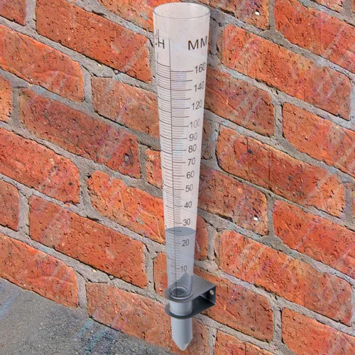 160mm Metric & Imperial Plastic Rain Gauge Measure Watering Soil Rainfall Level