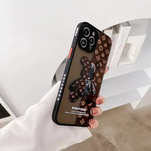 Luxury Bear Case For iPhone XR 14 13 12 11 Pro Max XS X 8 7 SE Shockproof Cover