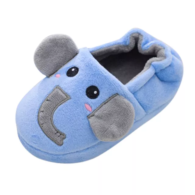 Toddler Infant Kids Warm Cotton Slippers Boys Girls Cartoon Soft-Soled Slippers 2