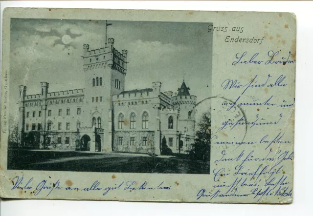 AK Gruss aus Endersdorf, Schlesien, 1899, Schloss, Grodków, Grottkau