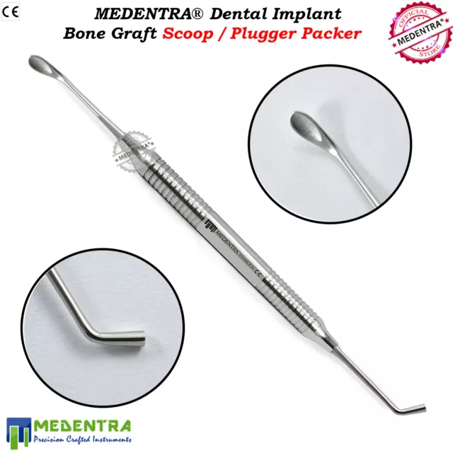 Graft Packer Bone Spoon Plugger 4mm Larger Sinus Grafting Implant Surgery Tools