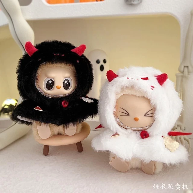 Labubu Devil Reference POP MART THE Monsters Labubu Plush Doll Hallowmas Black White Devil ...