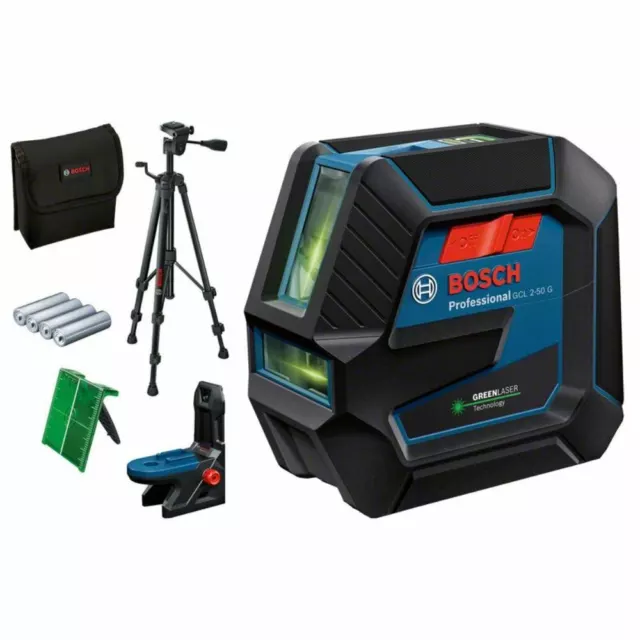 Bosch Kombilaser Gcl 2-50 G Verde Incl. Statico BT 150 & Zubhehör