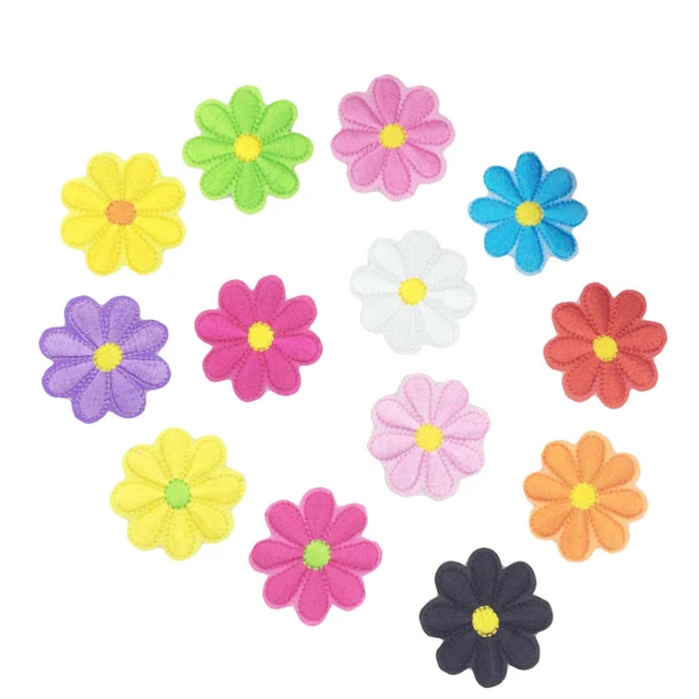 20 un. aplique de flor cosído