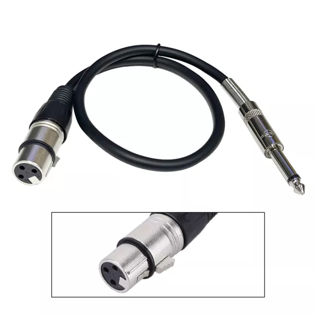 1/4inch TRS to XLR Female Patch Cables-Balanced 3.2ft Patch Cord Audio Cable