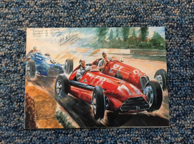 Carte Postale Calendrier Collector F1 Formule 1 Ferrari Juan Manuel Fangio 1950