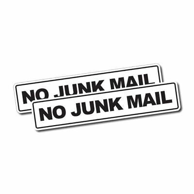 No Junk Mail Sticker / Decal - Letter Box Number Mail Sign House Letterbox