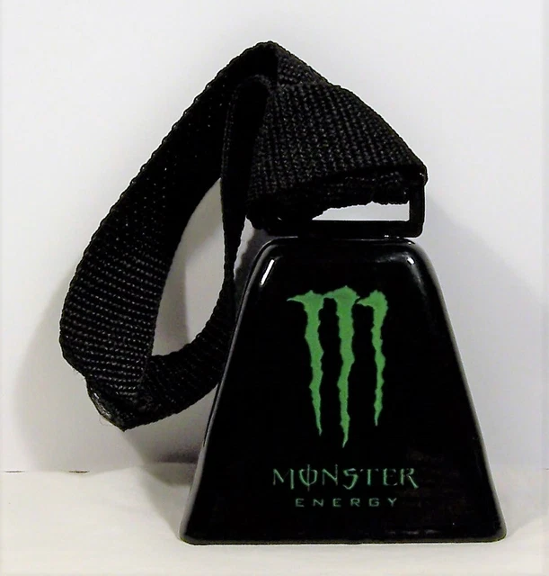 MONSTER ENERGY DRINK Cow Bell Vert & Noir Original Logo Promo man cave bar EUR 21,66 PicClick FR