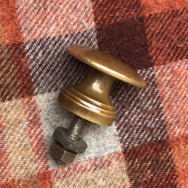 Vintage Brass Door/Cupboard Knob - Solid Brass 1.75in Diameter