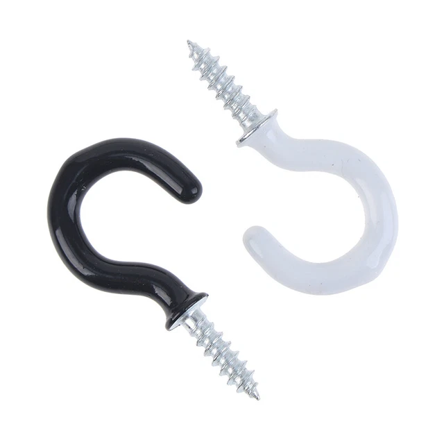 10Pcs Mug Shouldered Hanger Cup Hooks Heavy Duty Screw-In Ceiling Hooks `AY YF