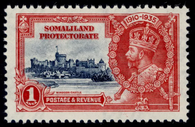 SOMALILAND PROTECTORATE GV SG86, 1a deep blue & scarlet, NH MINT.