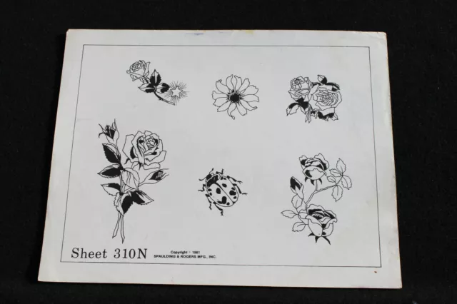 Vintage Spaulding & Rogers Art Tattoo Flash Sheet Design 310N