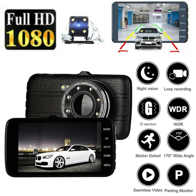 HD 4.0 Inch Dual Lens Kamera 1080P Wide Angle Driving Recorder Dash Cam Dual
