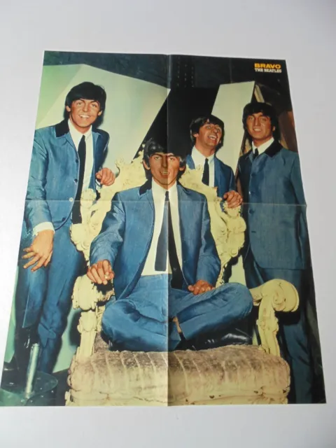 Doppelseitiges Poster - The Beatles - Zwei Asse Trumpfen Auf  - Bravo Poster