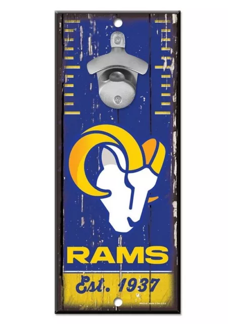 Los Angeles Rams Wand Flaschenöffner Holz Bottle Opener NFL Football