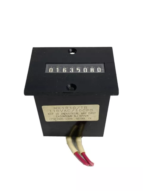 KEP MK1810/TB Electromechanical Totalizer Counter, 8-Digit 110VAC