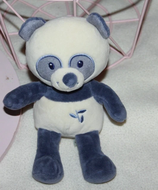 DOUDOU PELUCHE NICOTOY SIMBA TOYS PANDA BLANC BLEU  GRIS  20 cm neuf