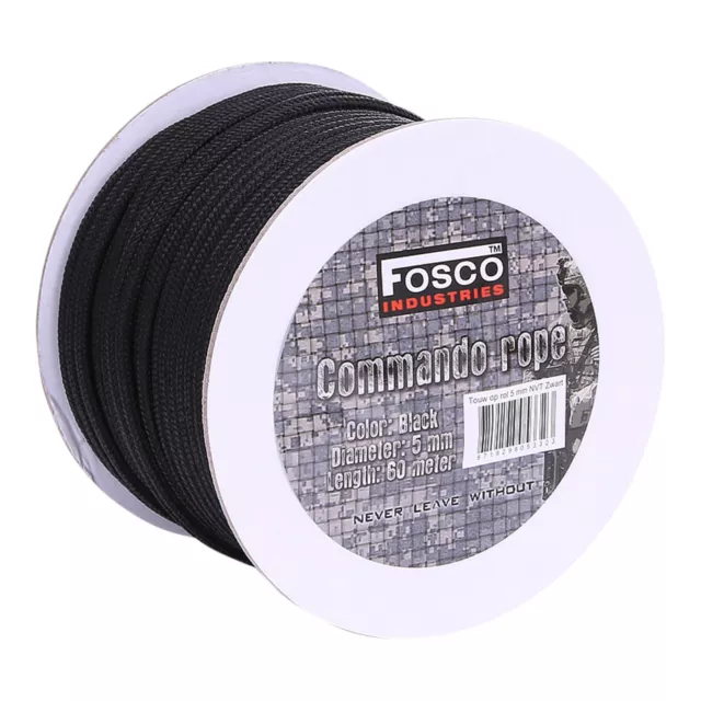 Rullo Corda 60 metri militare in Nylon alta resistenza spessore 5 mm campeggio