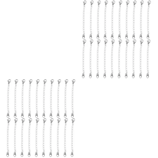 40 piezas Collar Pulsera Extensor Cadenas Hágalo usted mismo Pulsera Joyería Extensión Cadenas