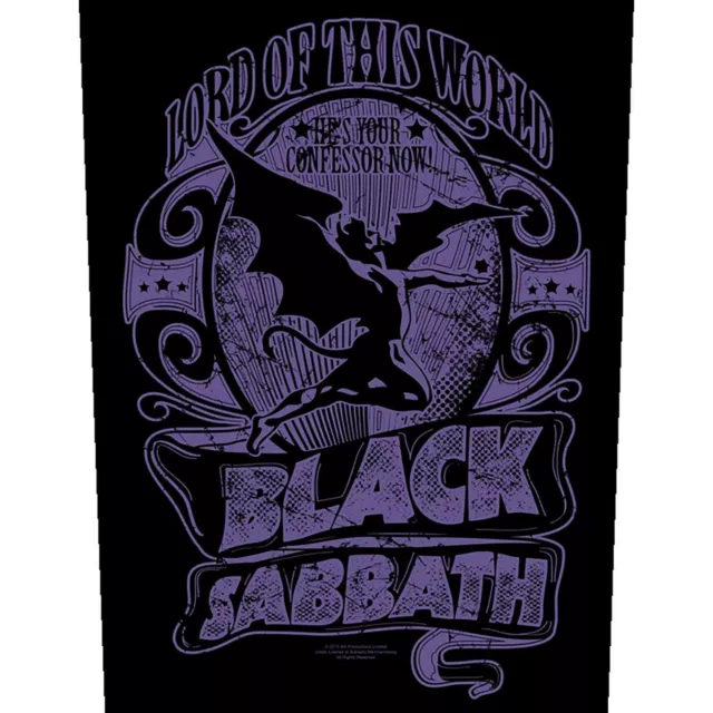 BLACK SABBATH lord of this world 2015 GIANT BACK PATCH 36 x 29 cms OFFICIAL ozzy