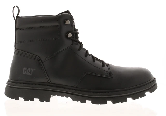 Caterpillar Practitioner Mid - Bota Corta De Hombre, Cuero De Grano Completo, Suela De Goma, Plantilla De Espuma, Forro De Nailon Transpirable Con Control De Olores