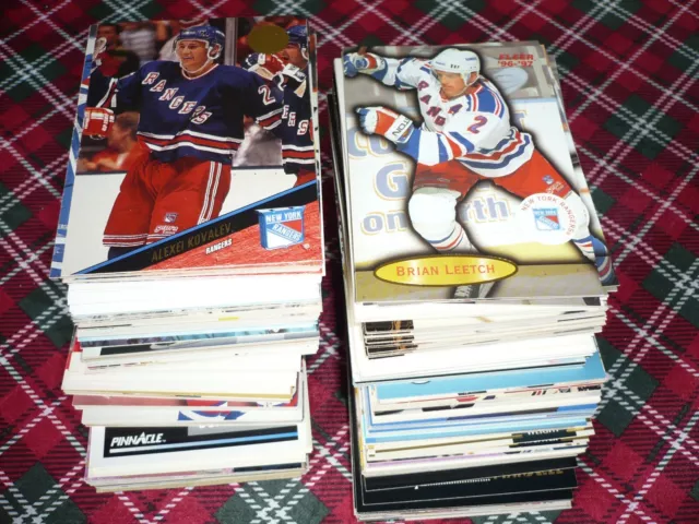 Job Lot Of 310 Different New York Rangers Nhl Ice Hockey Trading Cards .