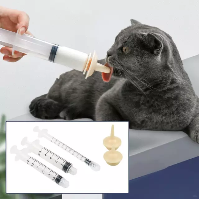 Syringe Nursing Feeder Needle Tubing Puppy Milk Feeding Bottle for Cat Dog