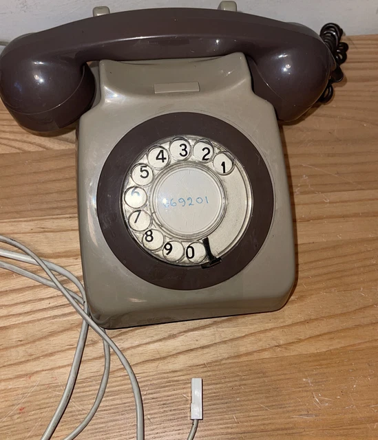 Vintage Retro Telephone Landline Phone Grey - prop/ornament
