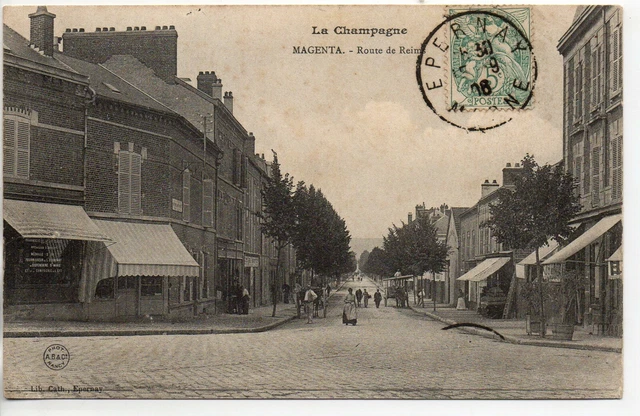 MAGENTA Epernay Dizy  - Marne - CPA 51 - commerces route de REIMS