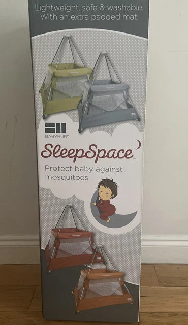 Cuna de viaje BabyHub SleepSpace con mosquitera y tipi en rubí