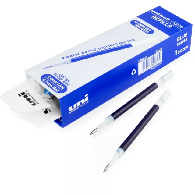 Uni-Ball Signo UMN-207 Stylo Recharges - 0.7mm Pointe - Encre Gel - Bleu -